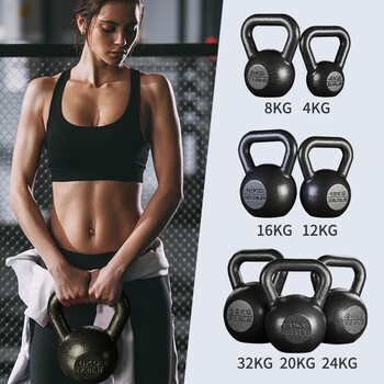 PROIRON普力艾 铸铁壶铃男女士提壶哑铃壶健身壶铃深蹲练臀器械壶铃球4KG PROIRON普力艾 铸铁壶铃男女士提壶哑铃壶健身壶铃深蹲练臀器械壶铃球4KG