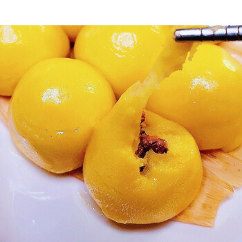 粘豆包纯手工农家大黄米豆包特产黑米粘豆包360g/袋 黄豆包(1袋9个)