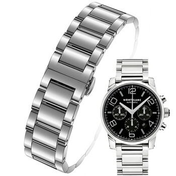 万宝龙4810手表表带精钢表带适用万宝龙明星4810时光者钢表链男士