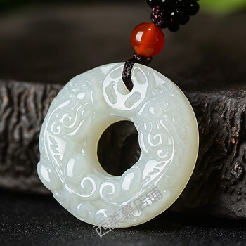 和田玉如意貔貅平安扣吊坠男女情侣款转运白玉石护身挂件项链情侣款