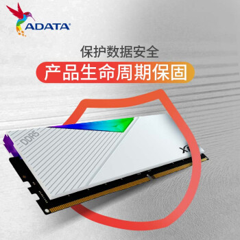 威刚 (ADATA) 龙耀 64GB(32G×2) DDR5 6000 CL30 海力士A die颗粒 电竞RGB内存条 XPG D500G 釉白