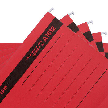 齐心(Comix) 25个易查找吊挂夹 倒挂夹 文件夹 A4 纸质资料夹 红 A1812 齐心(Comix) 25个易查找吊挂夹 倒挂夹 文件夹 A4 纸质资料夹 红 A1812