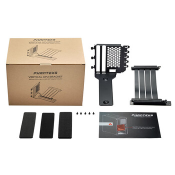 PHANTEKS追风者PCI-E 5.0/4.0黑竖装显卡支架套件/7槽位ATX机箱改装升级/220mm延长线/EMI防电磁干扰/5090