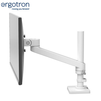 爱格升（Ergotron）NX显示器支架电脑支架桌面升降显示器支架臂免打孔34英寸显示器增高架45-669-216白色