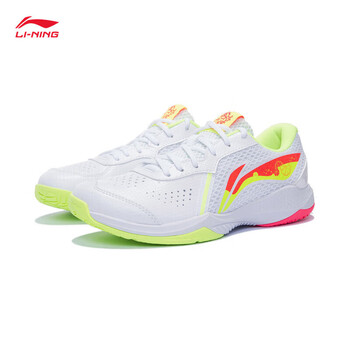 李宁雷霆lite透气羽毛球训练鞋运动鞋AYTS020标准白-543.5