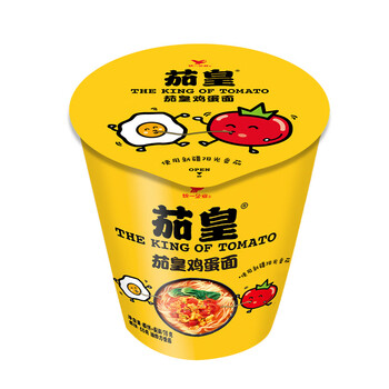统一 茄皇 新疆番茄鸡蛋面 78g杯面*12杯 方便面 整箱装 实付38.52元