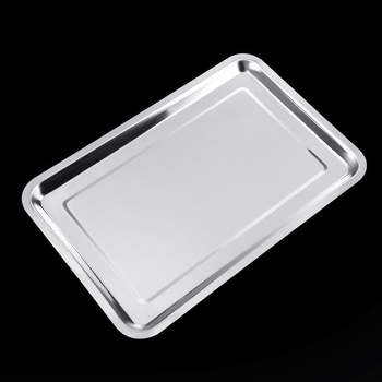 不锈钢托盘长方形盘子家用方盘商用深餐盘烤鱼烧烤盘子蒸盘60402cm