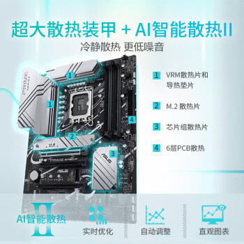 华硕PRIME Z790-P主板 支持DDR5 CPU 13900K/13700K（Intel Z790/LGA 1700）
