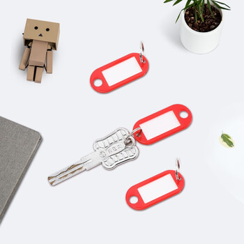 得印钥匙牌扣钥匙标签牌钥匙标签贴钥匙扣链2466物业办公钥匙吊牌贴办公用品红色50个/盒