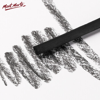 蒙玛特(Mont Marte)炭笔10支装 素描炭条柳木碳精条木炭画笔大中小号套装 写生速写学生铁盒装碳笔MPN0043 速写 马克笔绘画