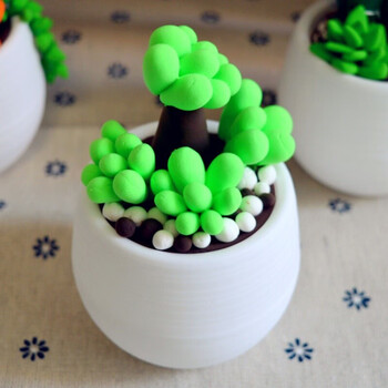 小孩子玩的做泥套装全套便宜儿童彩泥轻粘土diy幼儿园多肉盆栽材料包