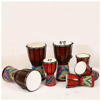 非洲鼓4寸5寸6寸3手鼓手工diy儿童幼儿园儿童奥尔夫打击乐器非洲鼓15