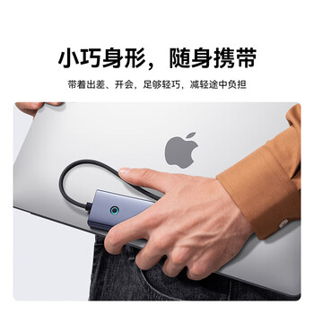 倍思Type-C扩展坞拓展坞USB3.0千兆网口转接头HUB分线转换器4K60Hz通用雷电4苹果华为联想笔记本电脑