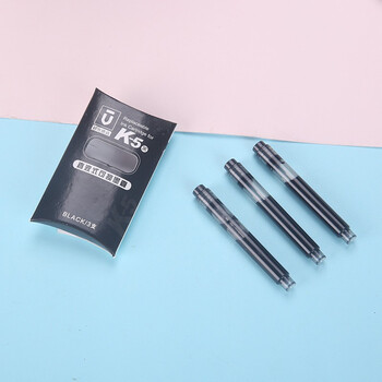 晨光(M&G)文具0.8ml黑色墨囊 K5直液式速干中性笔替换墨囊 学生墨水 3支装AIC24502