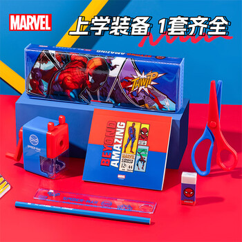 迪士尼（Disney）文具套装 小学生文具礼盒 男孩生日礼物学习用品幼儿园一年级文具大礼包 蜘蛛侠DM6049A-4
