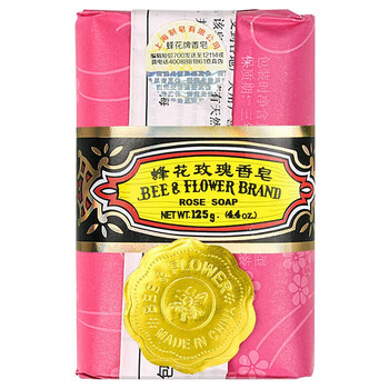 蜂花 玫瑰皂125g*5块+起泡网*2个 温和护肤 新旧随机
