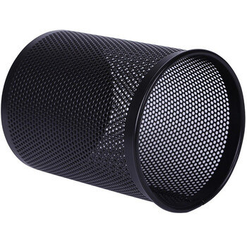 得力(deli)笔筒909密集金属网纹圆形笔筒黑色铁网收纳筒简约办公室收纳时尚经典学生用创意桌面收纳盒 得力(deli)笔筒909密集金属网纹圆形笔筒黑色铁网收纳筒简约办公室收纳时尚经典学生用创意桌面收纳盒