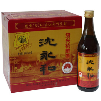 绍兴酒古越龙山16 5度沈永和花雕酒500ml 12瓶整箱价料酒老百姓的口粮酒 图片价格品牌报价 京东