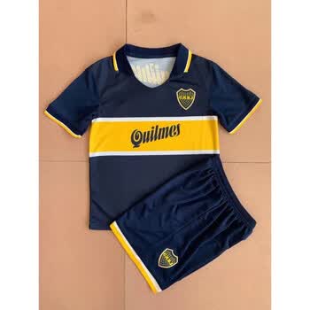 复古96-97博卡主场球衣冷门足球服定制训练服 儿童学生男短袖套装 28