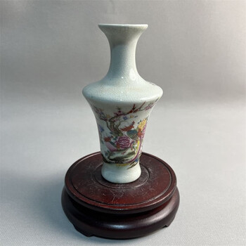 希少 花瓶 花生 唐物 中国美術 清時代 同治年製 色絵