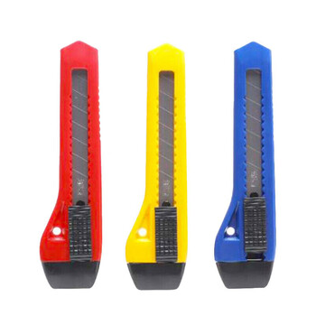 晨光（M&G） 美工刀壁纸刀裁纸刀18mm推锁型手工刻刀金属小刀办公用品lgh学生文具 12把颜色随机ASSN2240