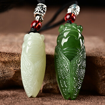 女朋友礼物玉蝉吊坠新疆和田玉羊脂白玉一鸣惊人吊坠碧玉蝉玉坠玉石