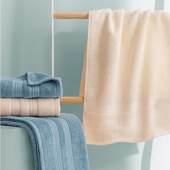 京东京造 90g抗菌纯棉毛巾 A类柔软速干新疆棉加厚洗脸大面巾 2条 白+蓝 京东京造 90g抗菌纯棉毛巾 A类柔软速干新疆棉加厚洗脸大面巾 2条 白+蓝