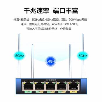 华三（H3C）GR系列 GR-1200W 千兆路由器 企业级多WAN口 VPN网关路由穿墙王 带机100 管理32AP