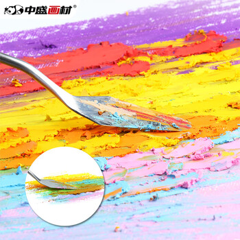 中盛画材5支装油画棒刮刀颜料调色刀油画刀水粉画刀丙烯美术用品挑刀尖头圆头平头画具画材美术写生 中盛画材5支装油画棒刮刀颜料调色刀油画刀水粉画刀丙烯美术用品挑刀尖头圆头平头画具画材美术写生