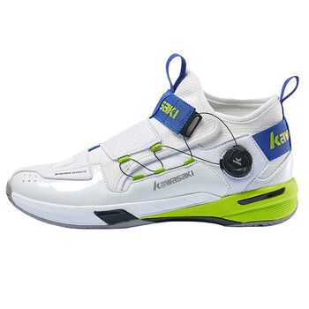 川崎（KAWASAKI）羽毛球鞋耐磨纽扣鞋带男女款运动训练鞋穿越2.0 蓝绿 44