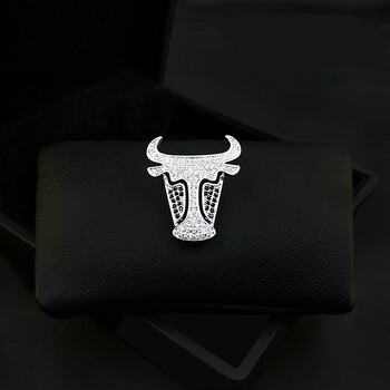 尤克达蒂牛气冲天吉祥胸针配饰本命年牛生肖徽章西装毛衣别针装饰胸花