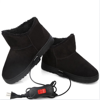 插电暖脚鞋办公室电暖鞋冬季男女暖脚宝电热拖鞋保暖棉拖鞋加热鞋子可