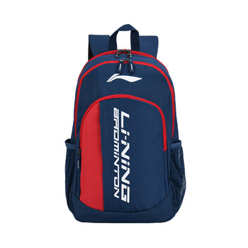 李宁（LI-NING）羽毛球包大容量多功能学生书包户外旅行包双肩背包 蓝/红