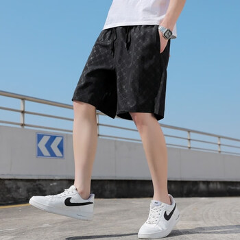 优衣库官方旗舰店印花短裤男夏季五分裤薄款运动中裤沙滩裤休闲宽xd1