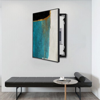 亲梵 电表箱装饰画免打孔液压上掀现代简约餐厅客厅轻奢金属框装饰画