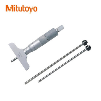 三丰（Mitutoyo）可更换测杆型 恒定测力  数显深度千分尺 日本三丰原装进口 129-116/0-150mm/0.01mm