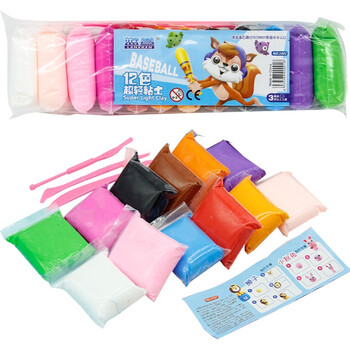 蓝萱超轻粘土24色彩泥橡皮泥轻轻泥幼儿园儿童学生安全36色儿童手工diy套装超轻黏土大包装套装1001 12色简装 图片价格品牌报价 京东