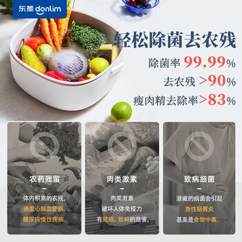 东菱（Donlim）果蔬清洗机 蔬菜水果去农残净化机器家用  食材清洁 无线双头二代升级款 DL-1271 企业业务
