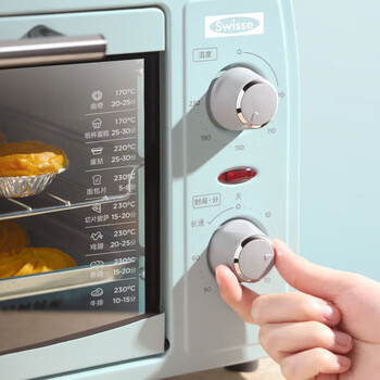 美的（Midea） 电烤箱12L 迷你容量轻松安放 宽幅调温极简操作 上下双管均匀烘焙 双层烤位 蛋糕烘焙 PT12B0