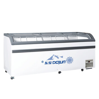 【东骏sc/sd-788】东骏冰柜全铜管展示柜商用弧面玻璃急冻冰箱超市