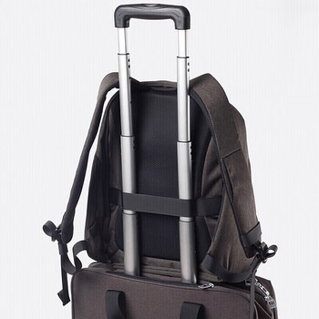 乐上（LEXON）电脑包男背包双肩包14/15英寸防盗包旅行出差潮流书包带侧兜灰色