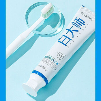 清新口气平衡酸碱爱每文白大师baidashi牙膏1支装