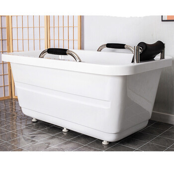 小户型家用浴池免安装老人酒店民宿泡澡可移动步入独立浴缸白色12m