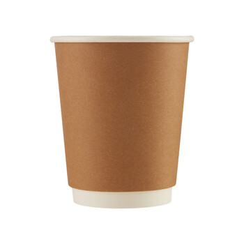 京东京造 纸杯一次性杯子咖啡杯 牛皮纸双层加厚食品级水杯280ml【60只】