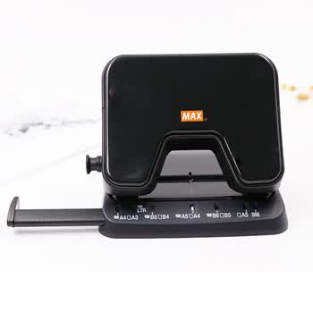 MAX美克司（MAX）多功能两孔打孔器 省力办公文件档案圆孔打孔机（25张/65g）DP-25T 黑色
