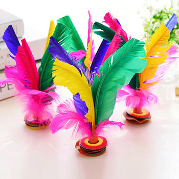 杜威克 毽子鹅毛花毽儿儿童小学生成人耐踢牛筋底羽毛毽球 15个装 杜威克 毽子鹅毛花毽儿儿童小学生成人耐踢牛筋底羽毛毽球 15个装