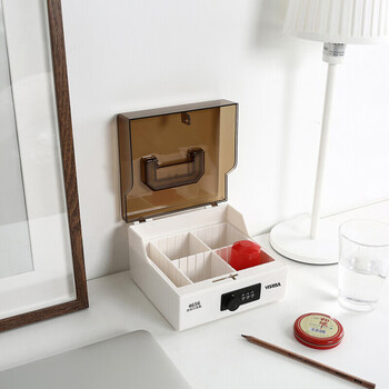 优必利 手提印章盒财务印章箱 多功能收纳箱机械密码锁透明翻盖 4656机械密码印章箱 白咖 优必利 手提印章盒财务印章箱 多功能收纳箱机械密码锁透明翻盖 4656机械密码印章箱 白咖