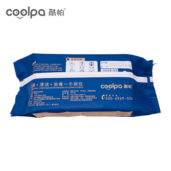 酷帕 单包装居家办公消毒湿巾 季铵盐消毒湿巾80抽*3包（大版）KPX-1