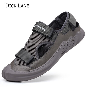 雷恩品牌网面鞋男2024夏季新款沙滩鞋包头网布透气凉鞋男士户外休闲鞋