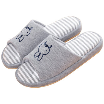 亚麻拖鞋牛筋底情侣室内居家用男女士四季春秋木地板棉麻拖鞋灰白3738